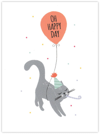Oh Happy Day Cat Birthday Card