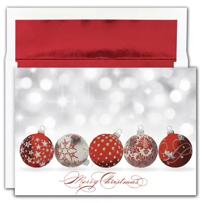 Sparkling Ornaments Christmas Card