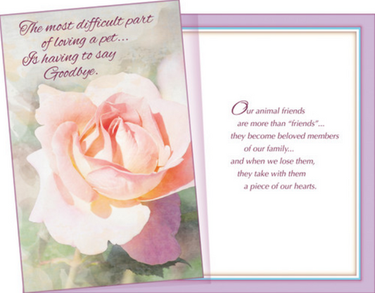 Loss Of Pet - Sympathy Card
