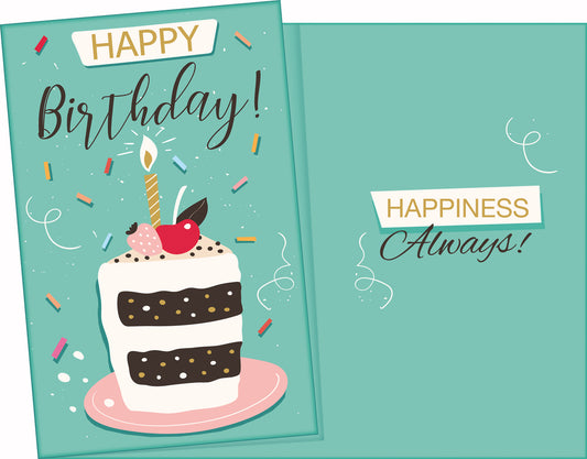 Happy Birthday Cake Card