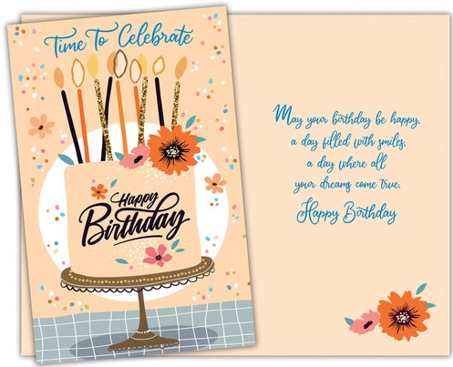 Time To Celebrate Birthday Card