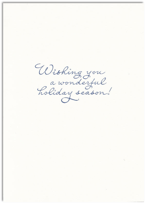 Ornate Silver Snowflake - Holiday Card