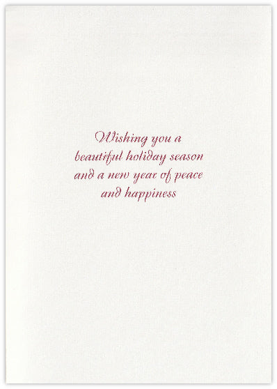 Wreath Happy Holidays Laser Cut Card