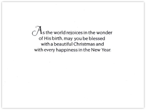 A Child is Born Christmas Card