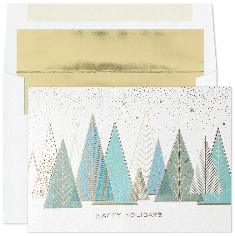 Contemporary Trees Holiday Card