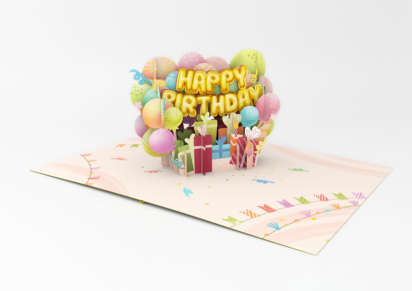 Happy Birthday Balloons Pop-Up Card