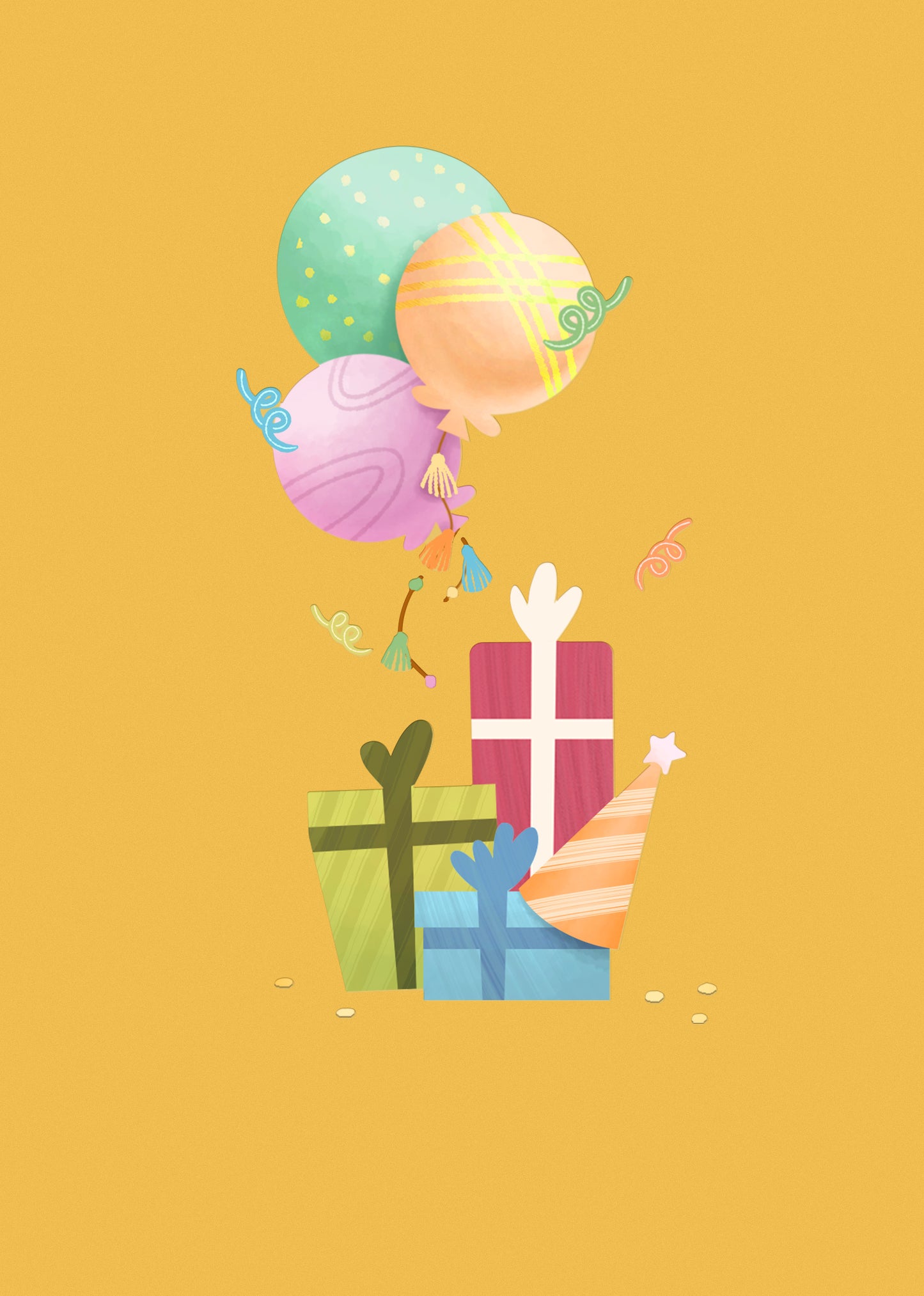 Happy Birthday Balloons Pop-Up Card