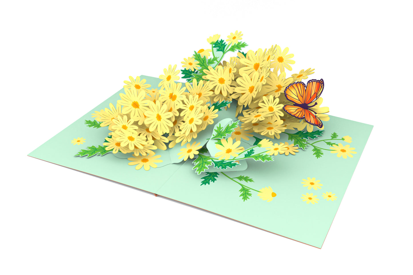 Yellow Daisy Garden Pop-Up Card