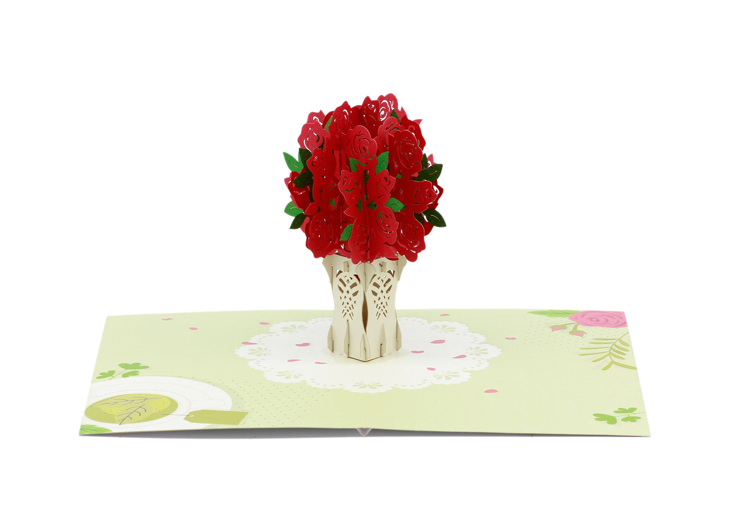 Bouquet of Red Roses Pop-Up Card