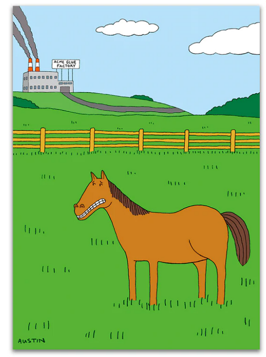 Glue Factory, Elmer Humor Birthday Card