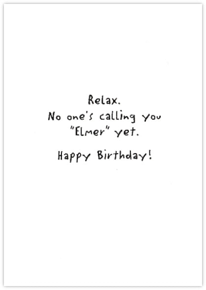 Glue Factory, Elmer Humor Birthday Card
