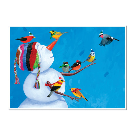 Birdies & Snowman Holiday Card