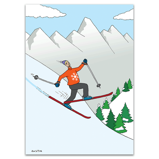 Downhill Faster Humor Birthday Card