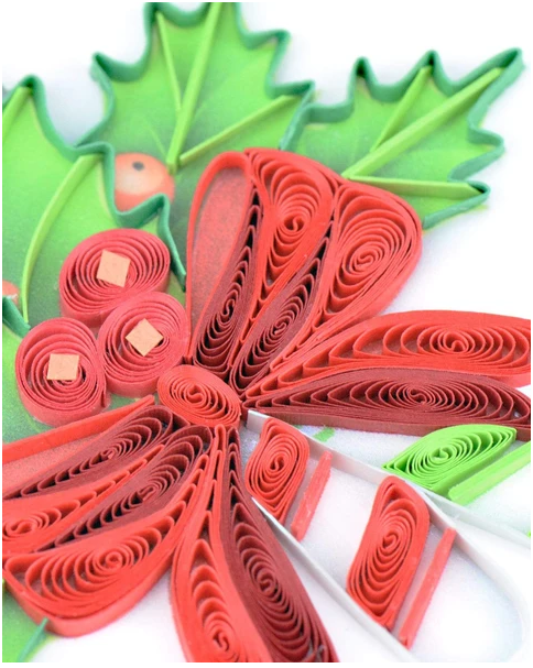 Candy Canes Holiday Quilling Card