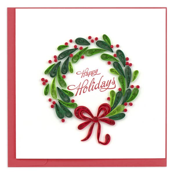 Holiday Wreath Quilling Card