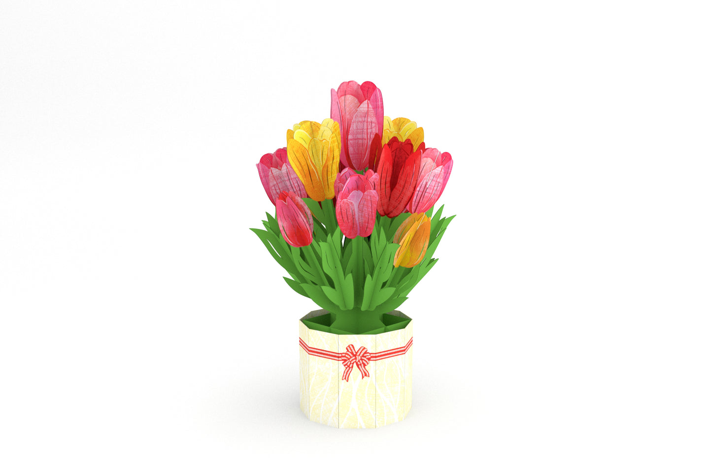 Tulips Floral Bouquet Pop-Up Card