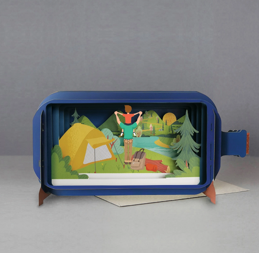Message in a Bottle - Camping Pop-Up Card