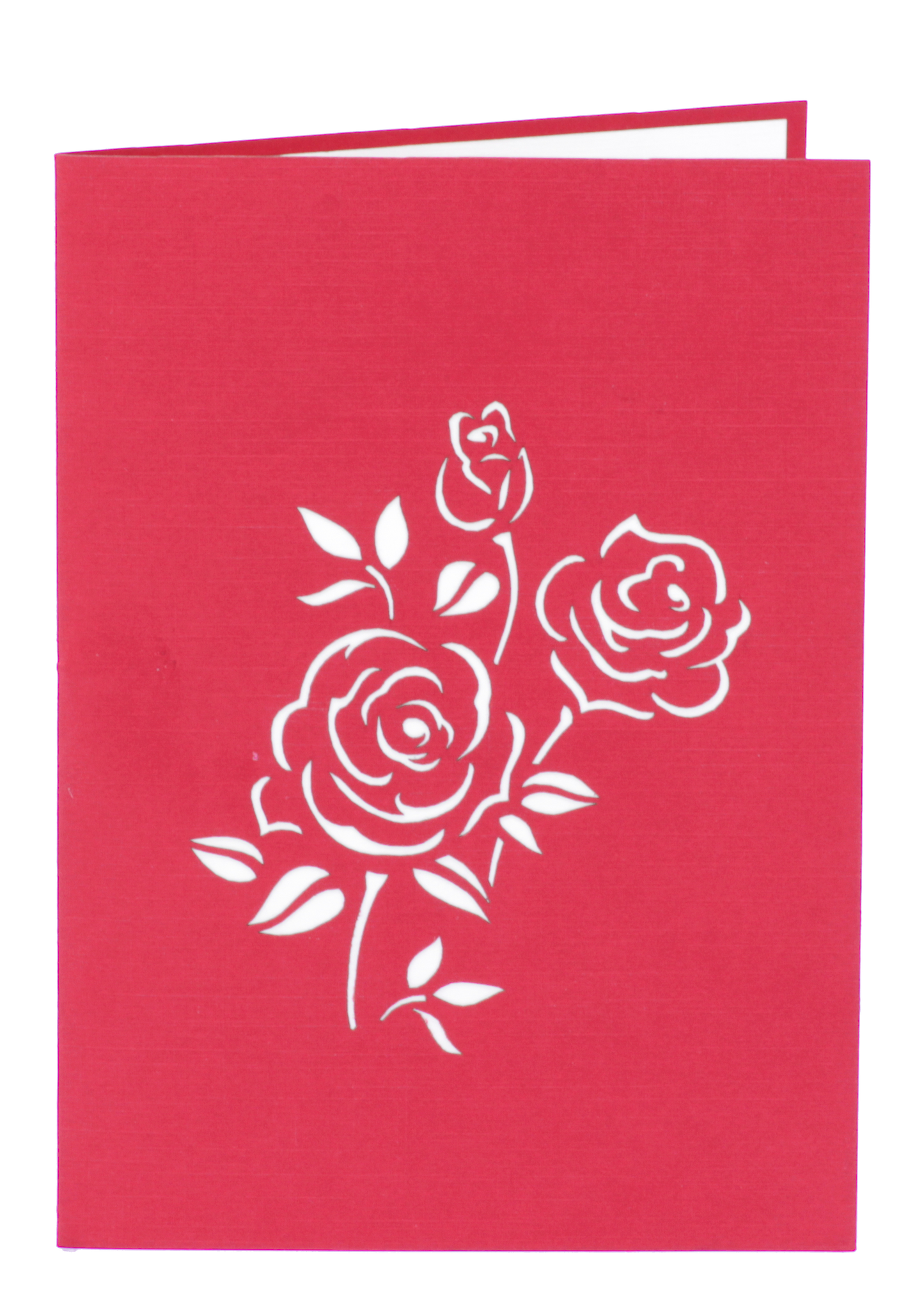 Red Bouquet of Roses Pop-Up Card