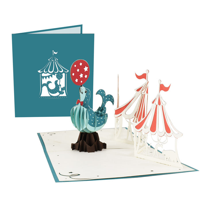 Circus Seal Pop-Up Card