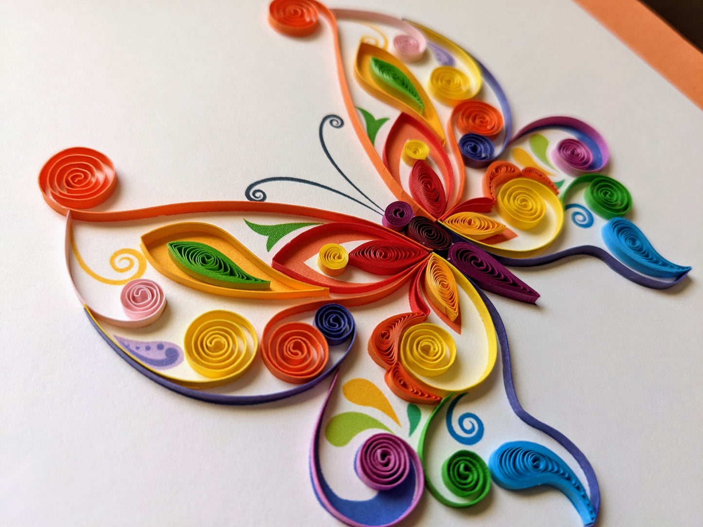 Rainbow Butterfly Quilling Card