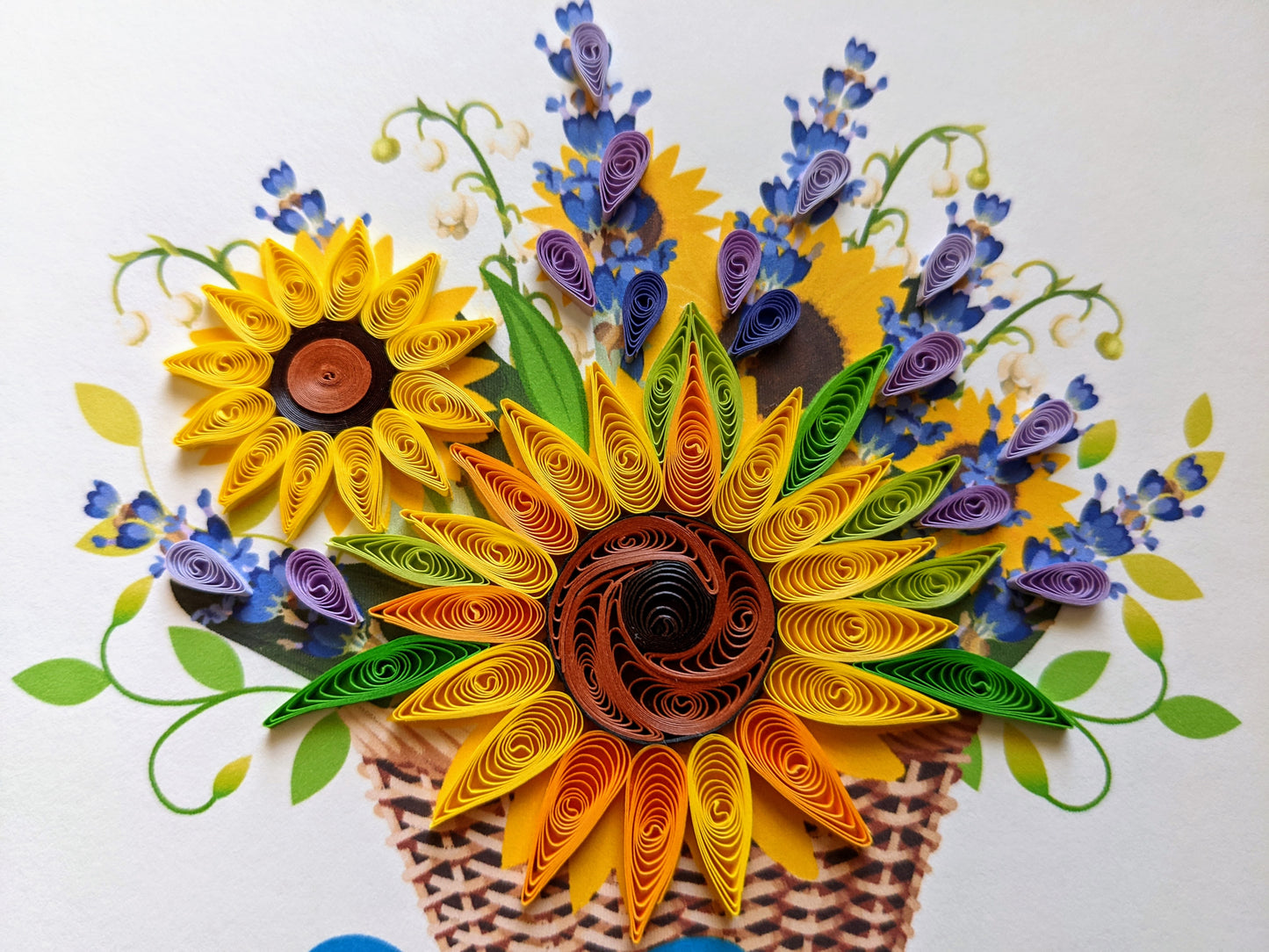 Sunflower Floral Arrangement Quilling Card