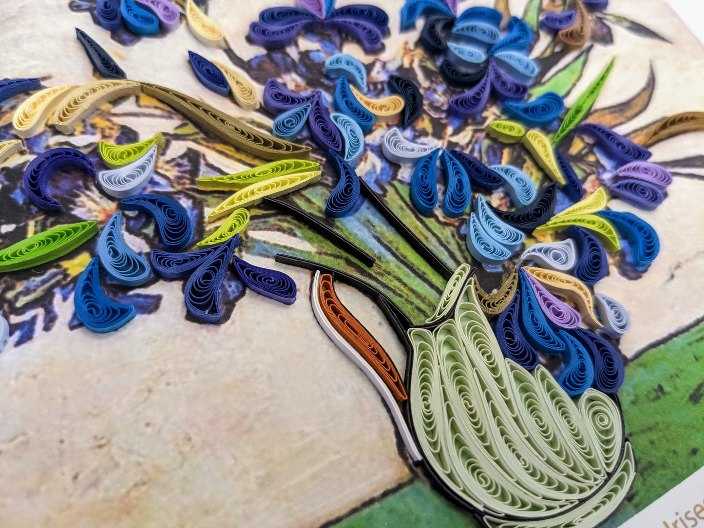 Irises- Van Gogh - Large Quilling Card