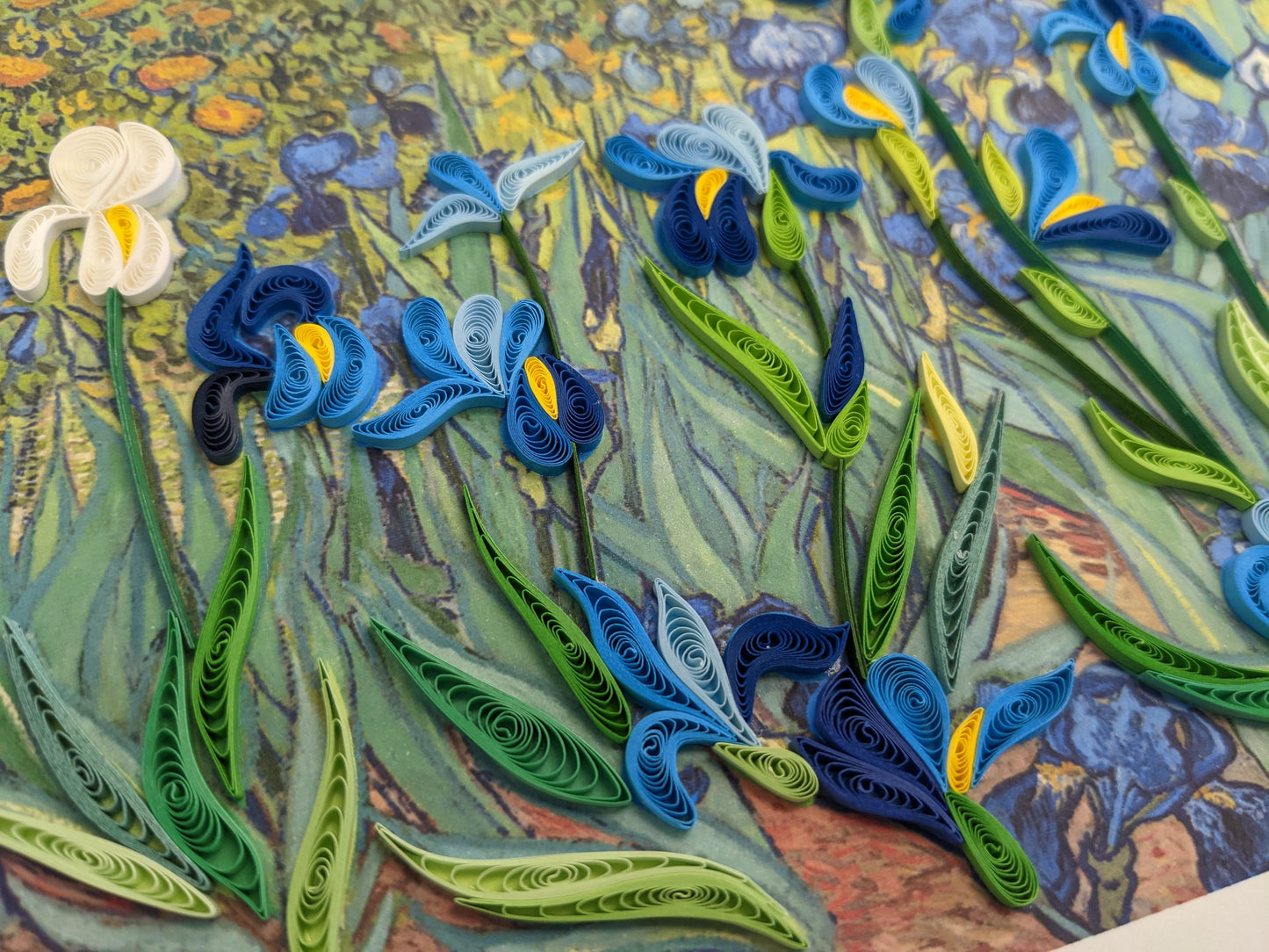 Van Gogh, Les Iris - Large Quilling Card