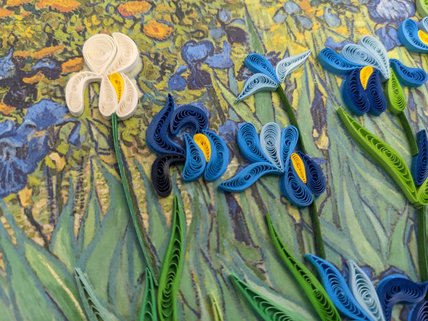 Van Gogh, Les Iris - Large Quilling Card