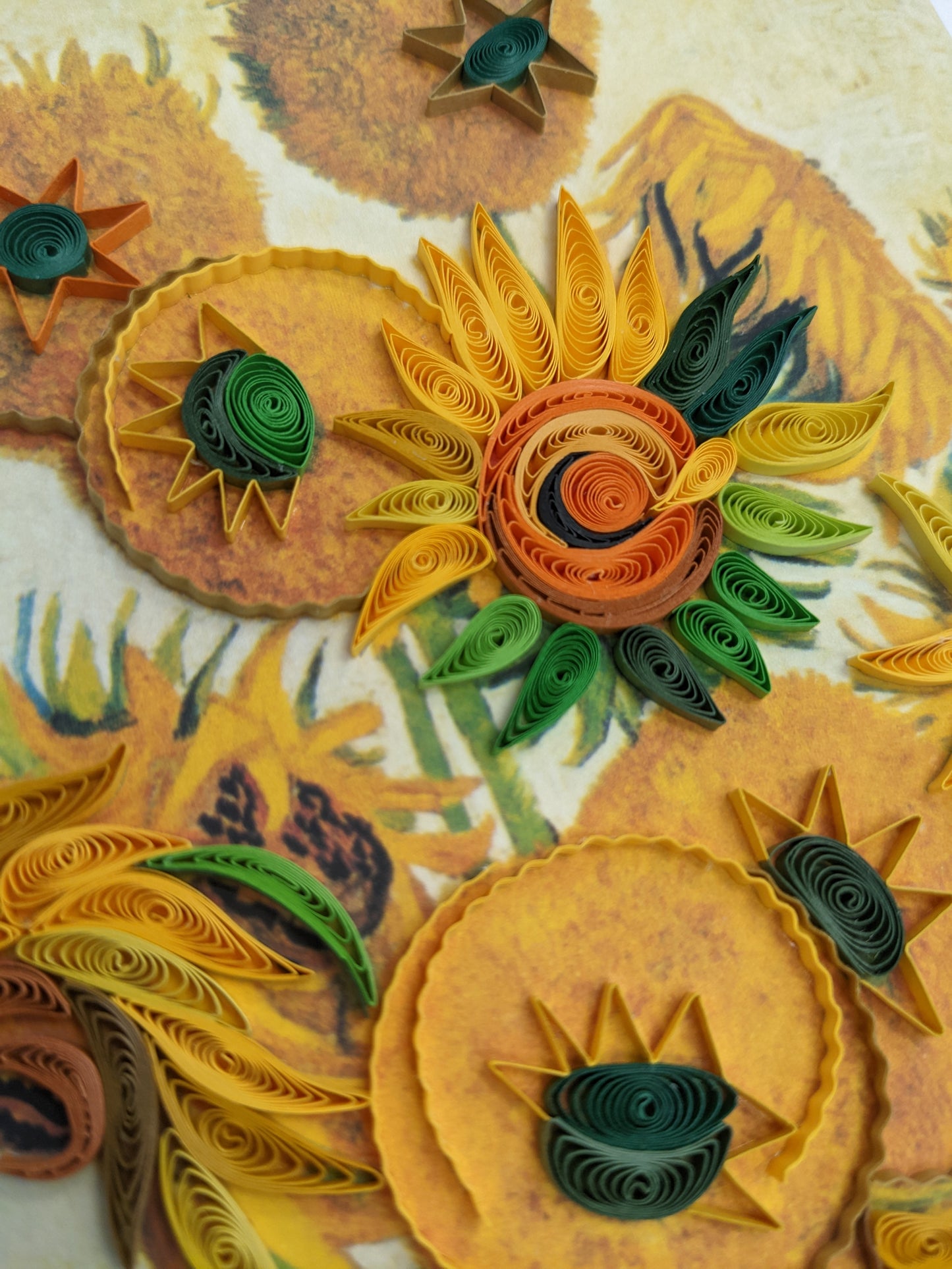 Van Gogh, Sunflowers - Large Quilling Card