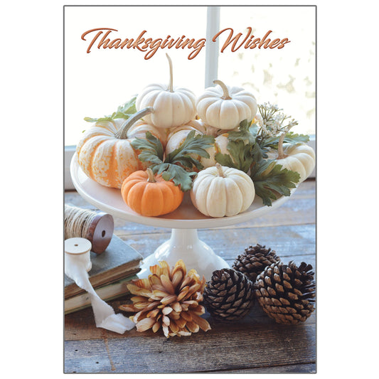 Pinecones with Gourds Thanksgiving Card