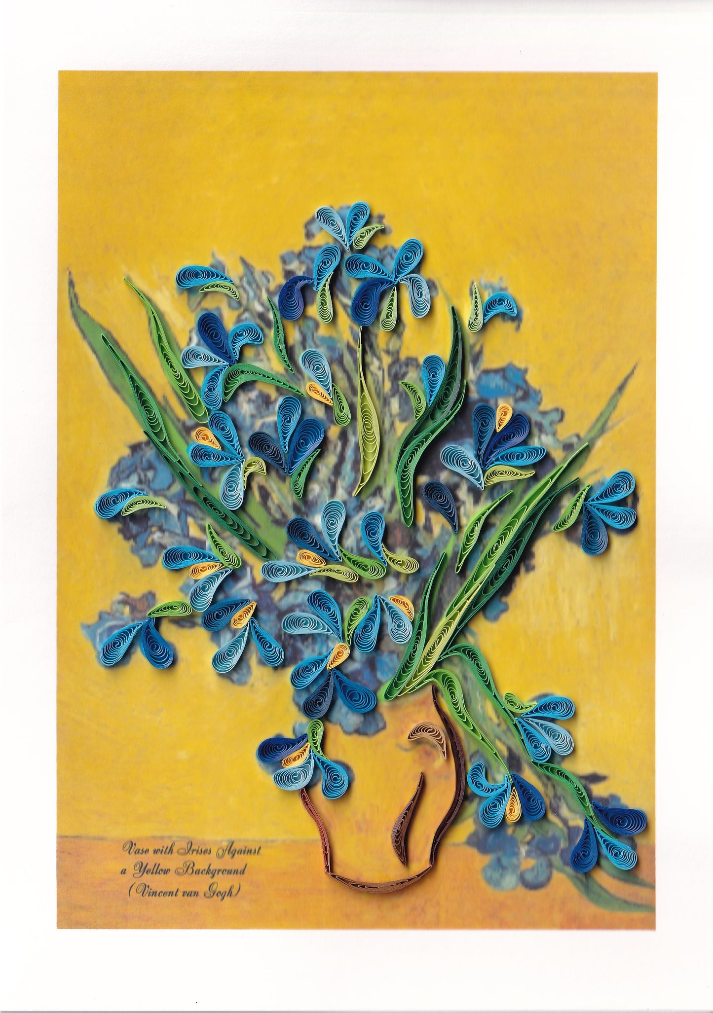 Irises- Vincent Van Gogh - Large Quilling Card