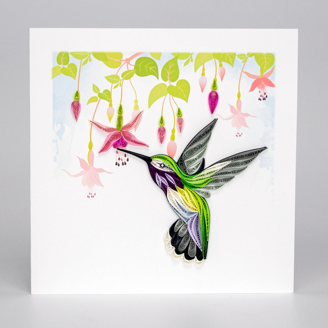 Hummingbird Quilling Card