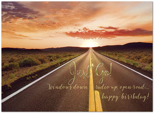 Scenic Road Birthday Card