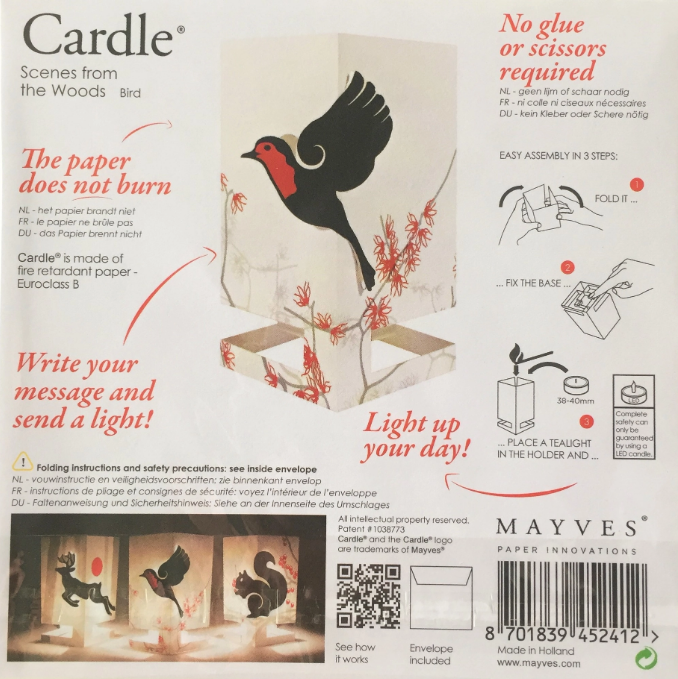 Card + Candle Holder - Robin Pop-Up Lantern