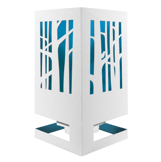 Card + Candle Holder - Woodland Paradise Blue Pop-Up Lantern