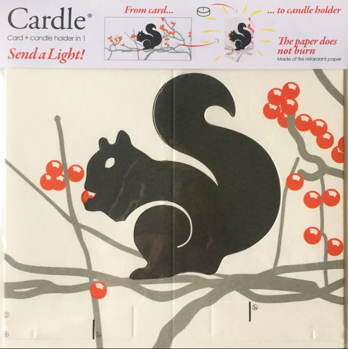 Card + Candle Holder - Squirrel Pop-Up Lantern