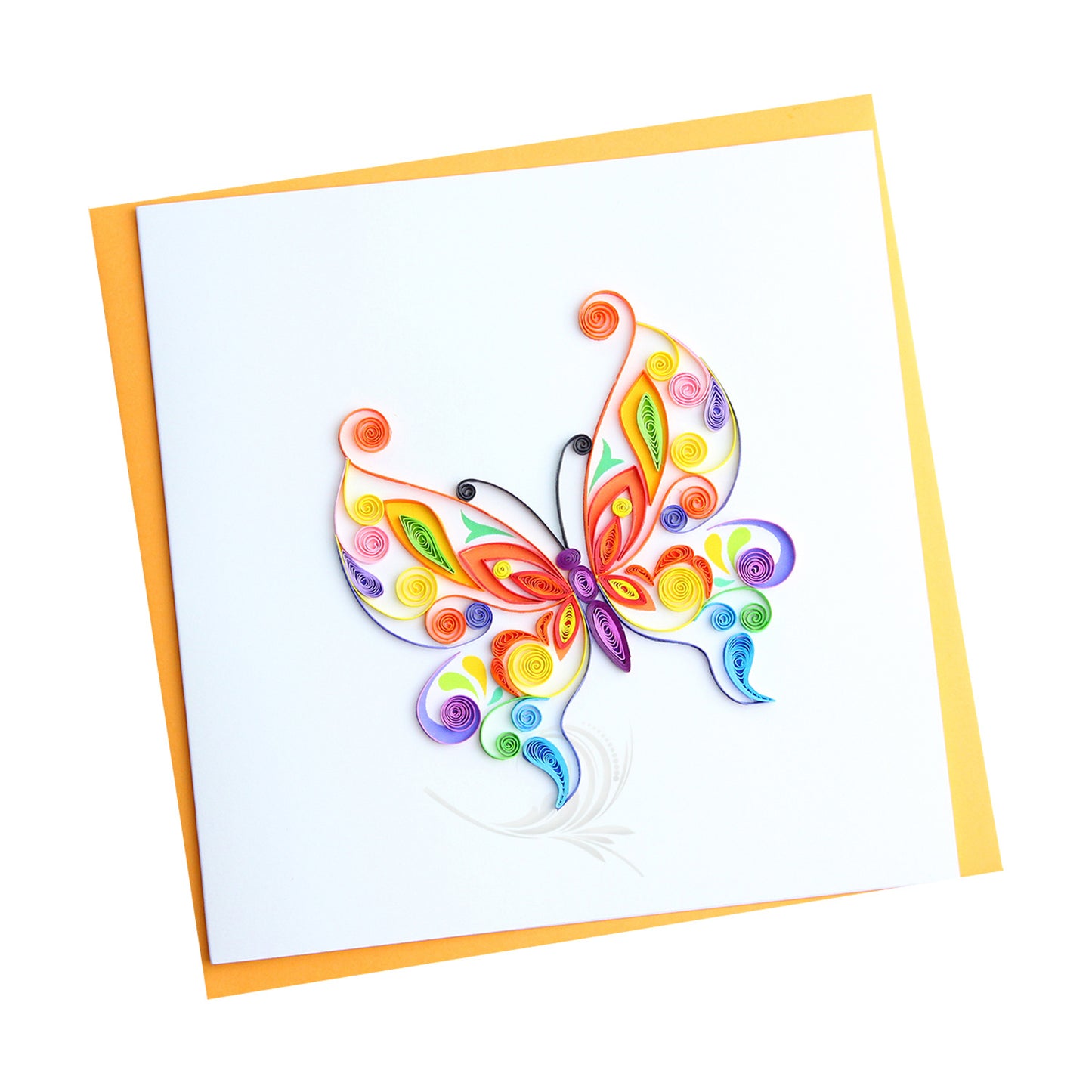 Rainbow Butterfly Quilling Card