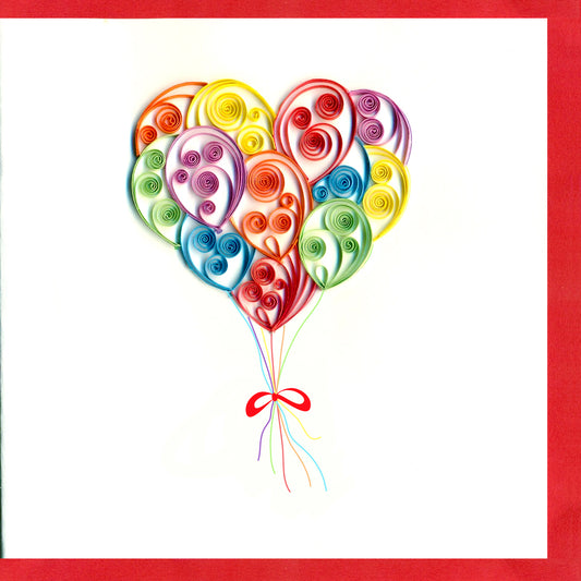Colorful Balloons Quilling Card