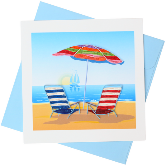 Beach Chairs Quilling Card