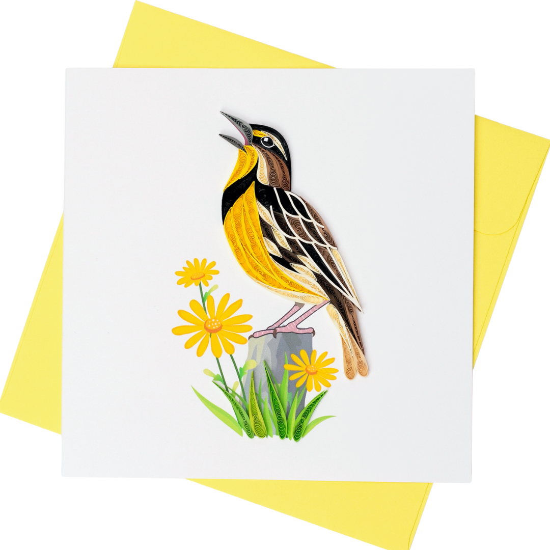 Western Meadow Lark Quilling Card