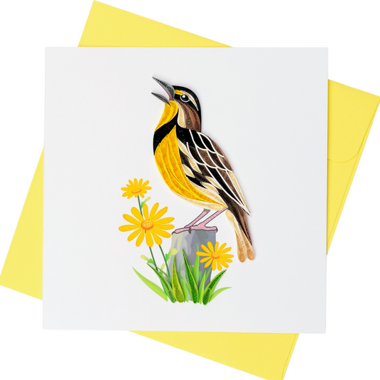 Western Meadow Lark Quilling Card