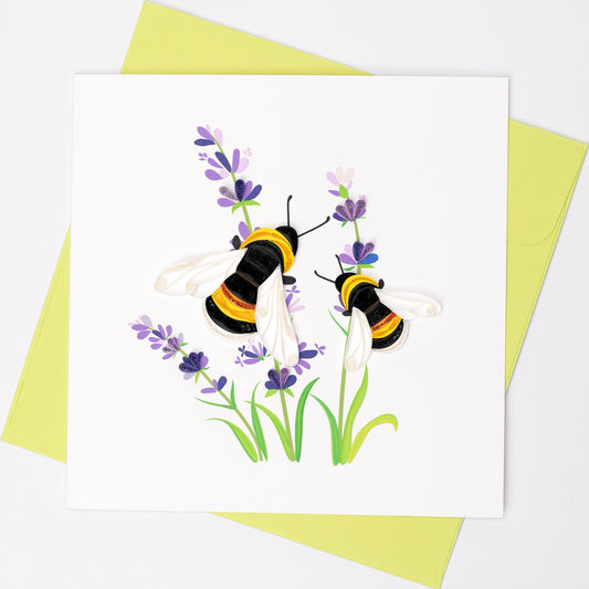 Bumblebees Quilling Card