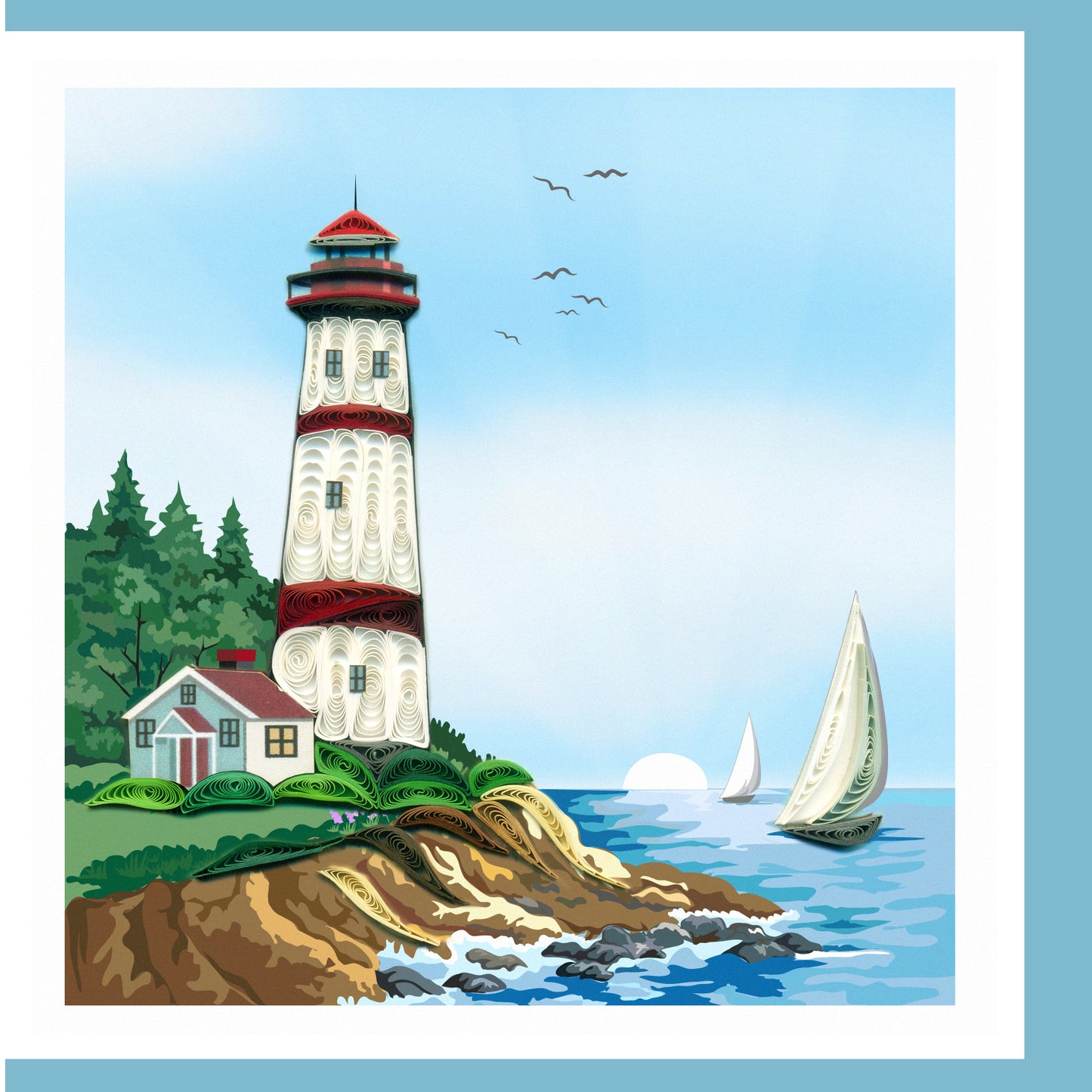 Lighthouse Quilling Card