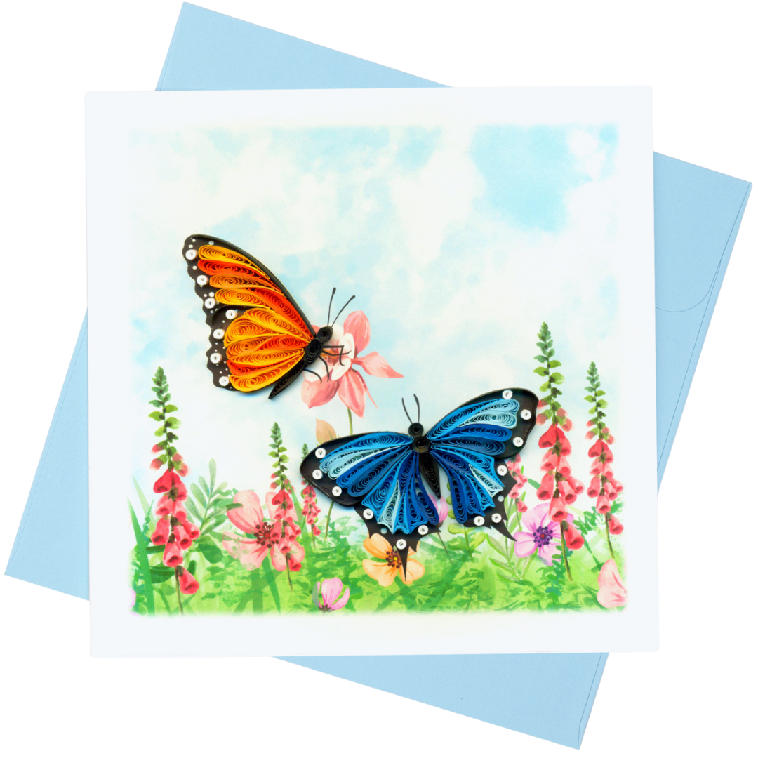 Butterflies Quilling Card