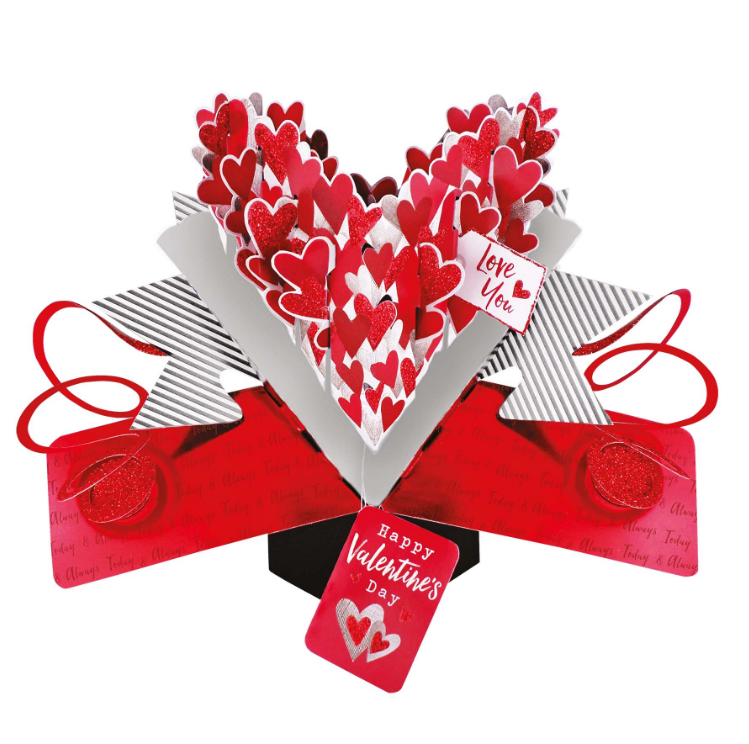 Hearts Valentine's Pop-Up Card