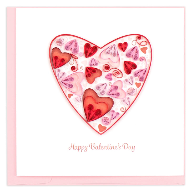 Valentine's Day Heart Quilling Card