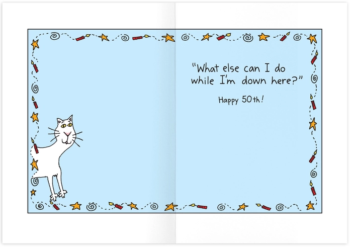 Shoelace 50th -  Funny Birthday Card