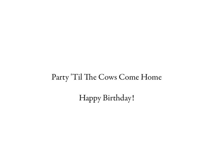Party Cows -  Birthday Card