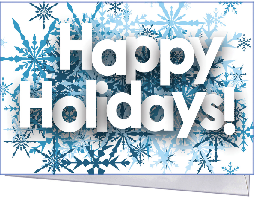 Happy Holidays Snowflakes Card