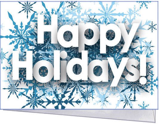 Happy Holidays Snowflakes Card
